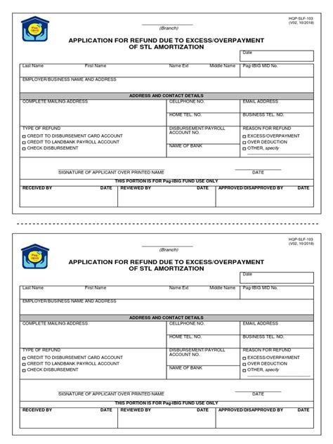 pag ibig overpayment refund|SLF103 ApplicationRefundExcessOverpaymentSTL V02 .